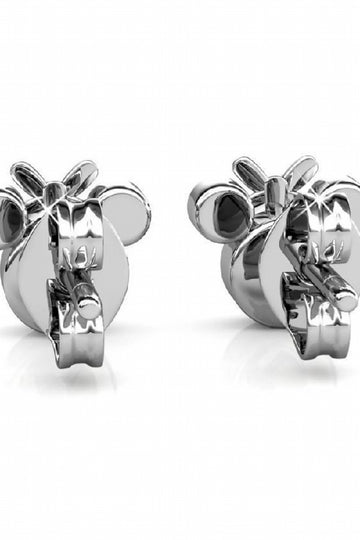 Stylacity Silver Minnie Mouse Swarovski Crystal Earrings Stylacity